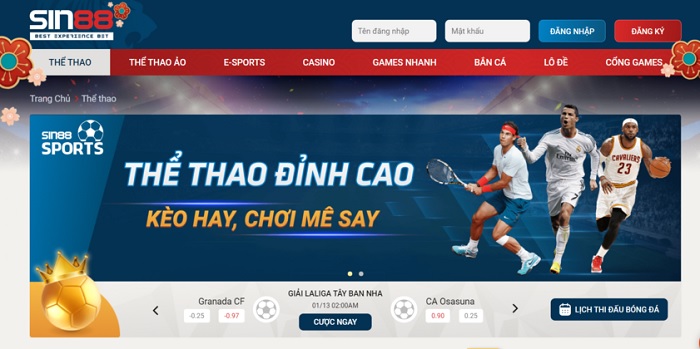 Hướng dẫn tham gia Thể Thao tại Sin88