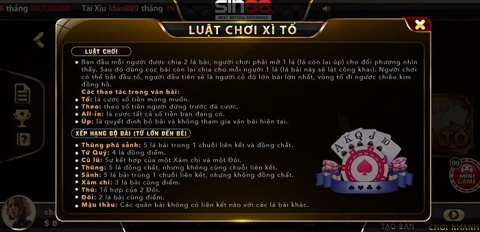 Khám phá kỹ năng chơi Xì Tố Sin88 cực đỉnh của dân chuyên