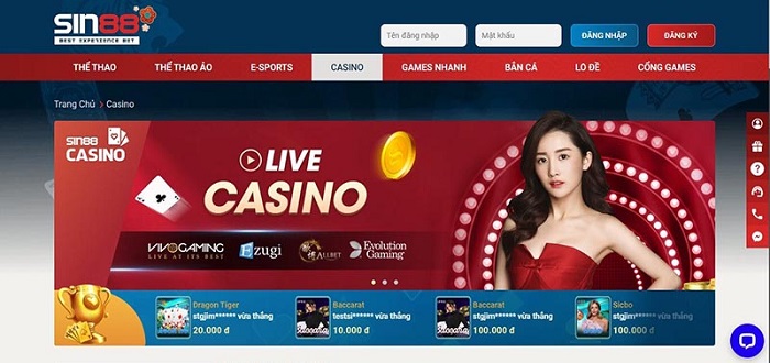 Virtual Games Sin88 - Cá cược dành cho game thủ hiện đại