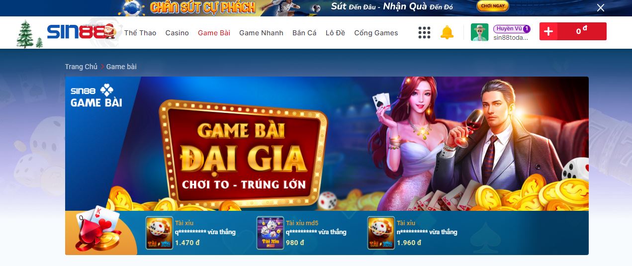 Đừng bỏ qua cơ hội săn thưởng với game bài tài xỉu Sin88 vip