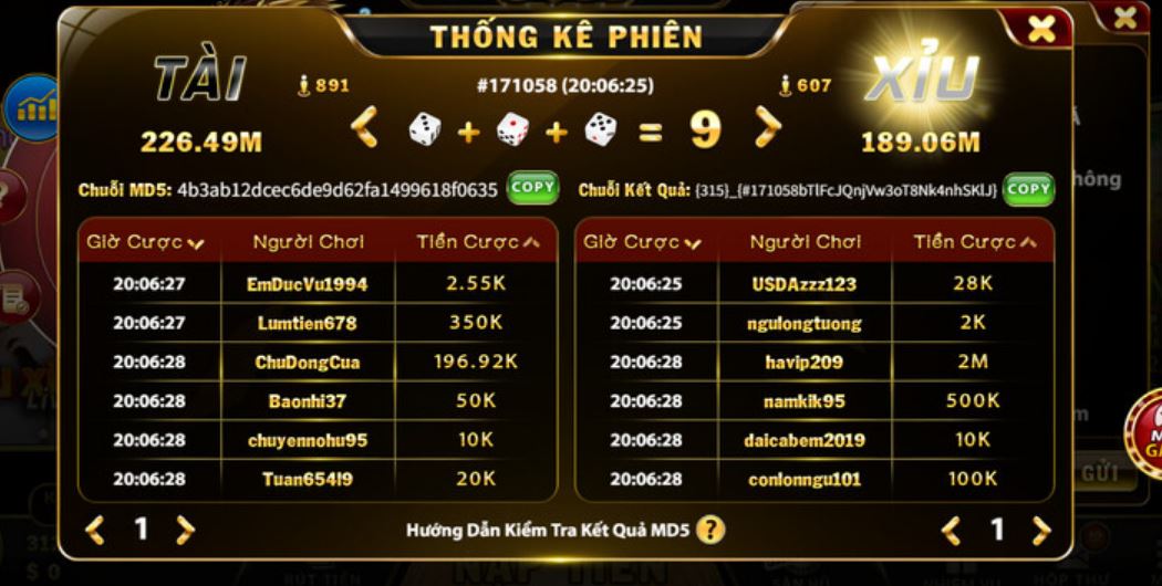 Cách chơi tài xỉu MD5 vô cùng đơn giản