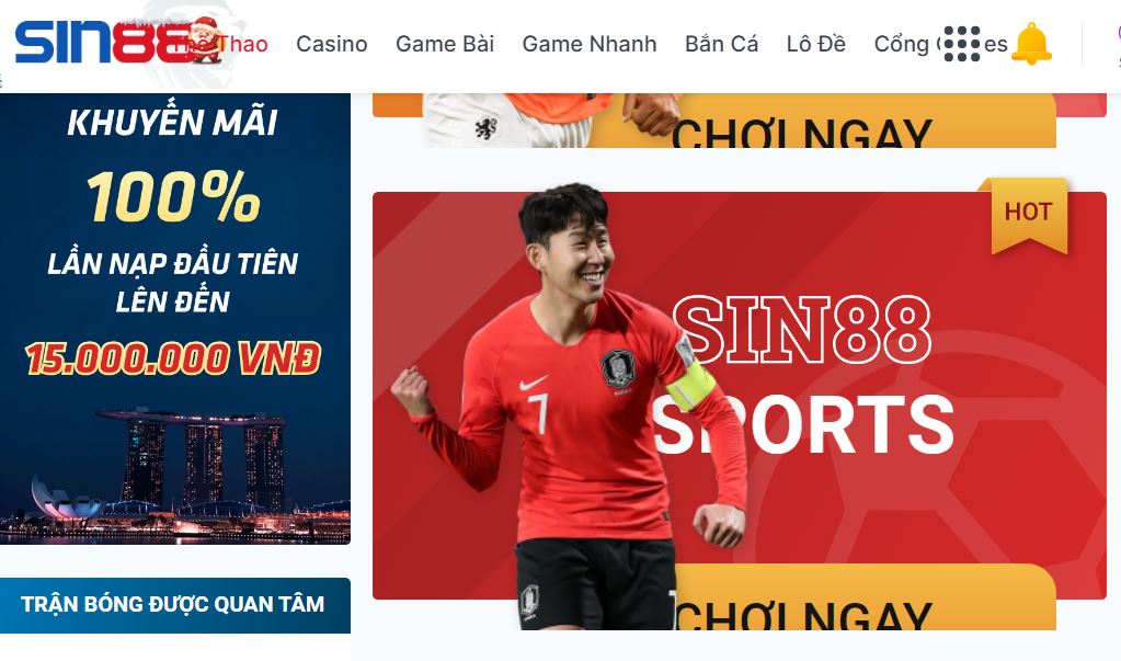 Không thể bỏ lỡ những sự kiện hot tại Sin88bet