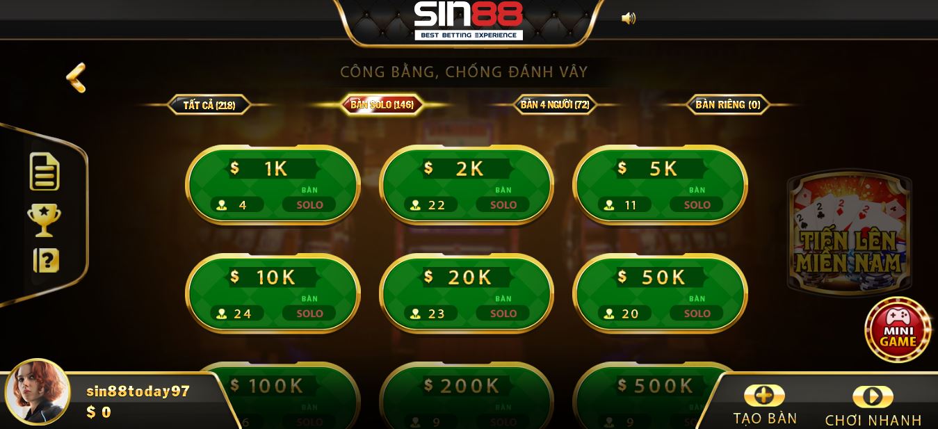 Bật mí cách đánh bài tiến lên chuẩn nhất tại nhà cái Sin88bet