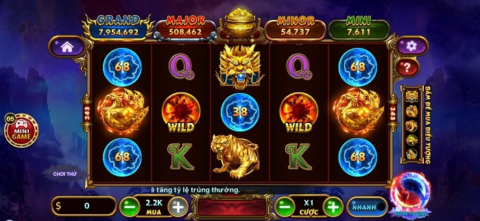 Giao diện tựa game nổ hũ Kho Báu Tứ Linh Sin88