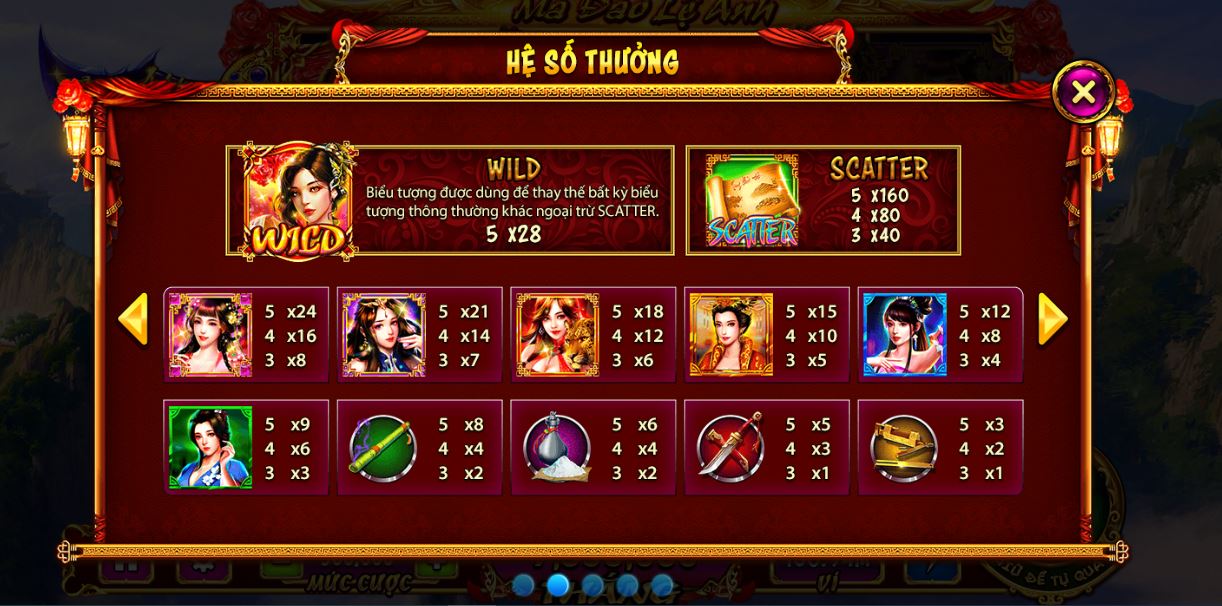 Tỷ lệ nổ hũ của game Ma đao lệ ảnh vô cùng lớn