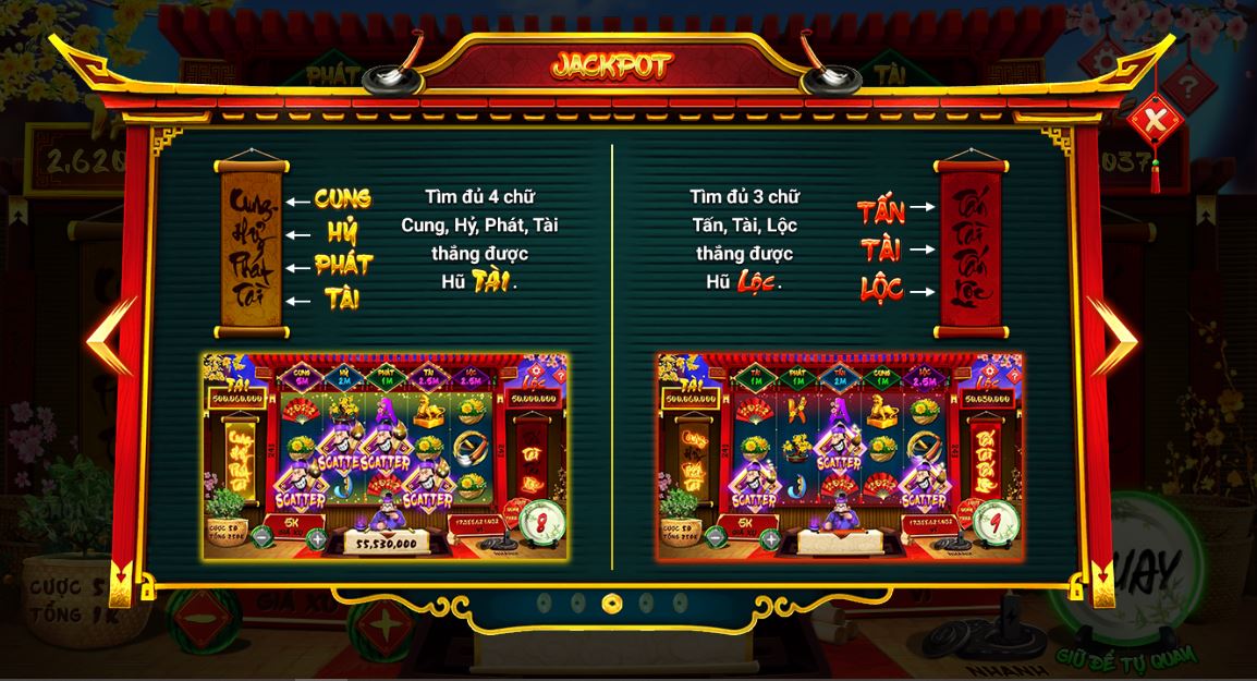Hệ thống vòng quay hũ của game Ông Đồ Sin88 vip