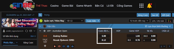 Sinh lời từ Tennis Sin88 liệu có thật không