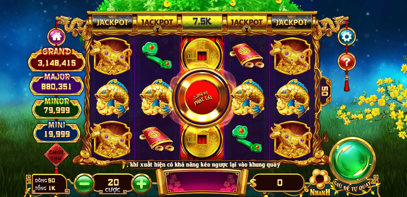 Giao diện nổ hũ Cung hỷ phát tài tại Sin88bet