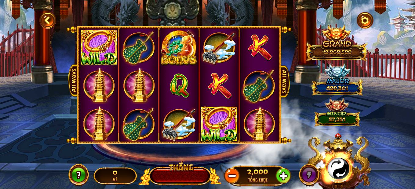 Giao diện slot game Tây du thần khí tại nhà cái Sin88 club