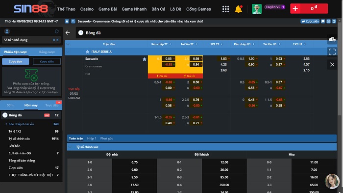 Nhận định Sassuolo vs Cremonese (0h30 - 7/3/2023)